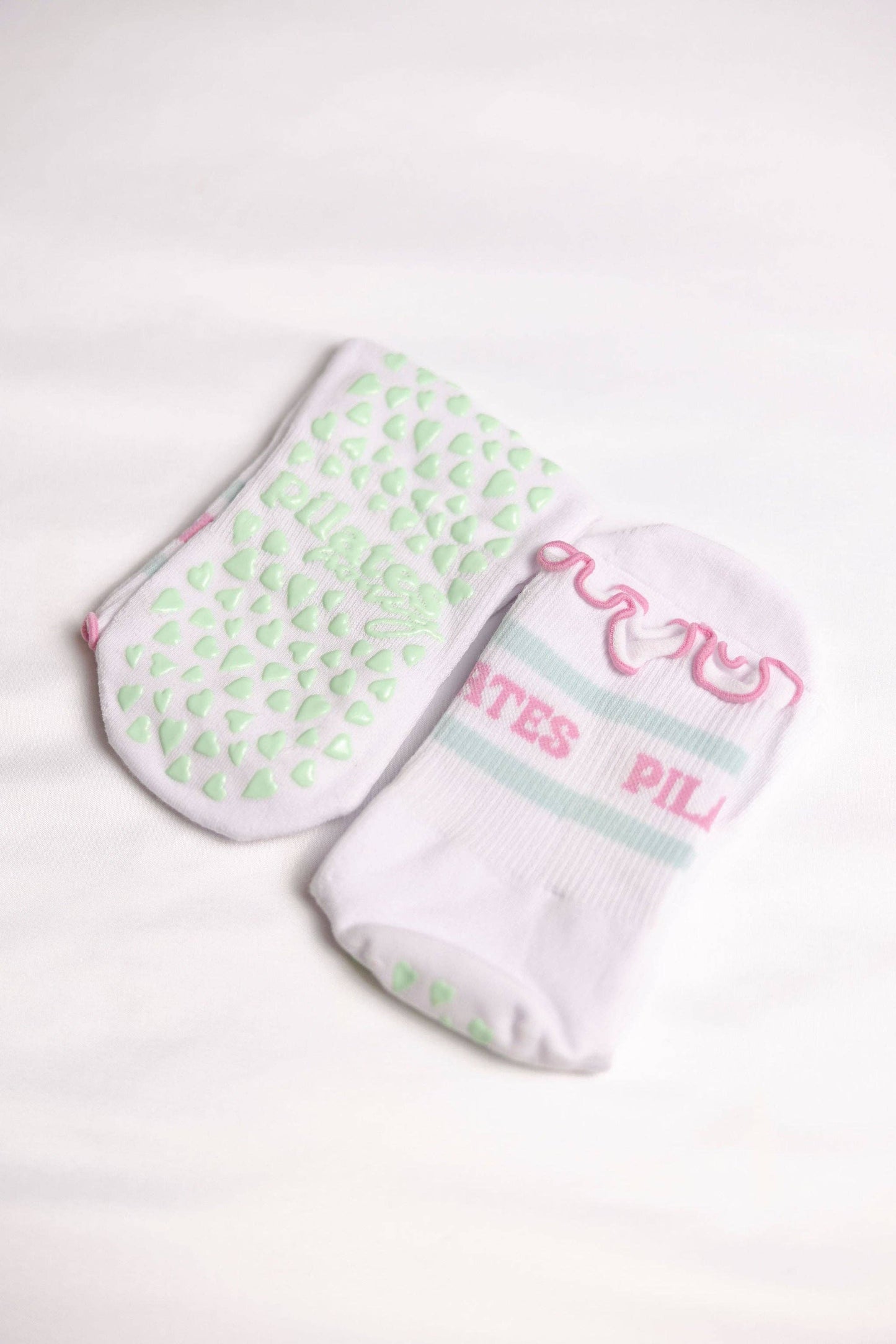 Blush Ruffle Grip Sock