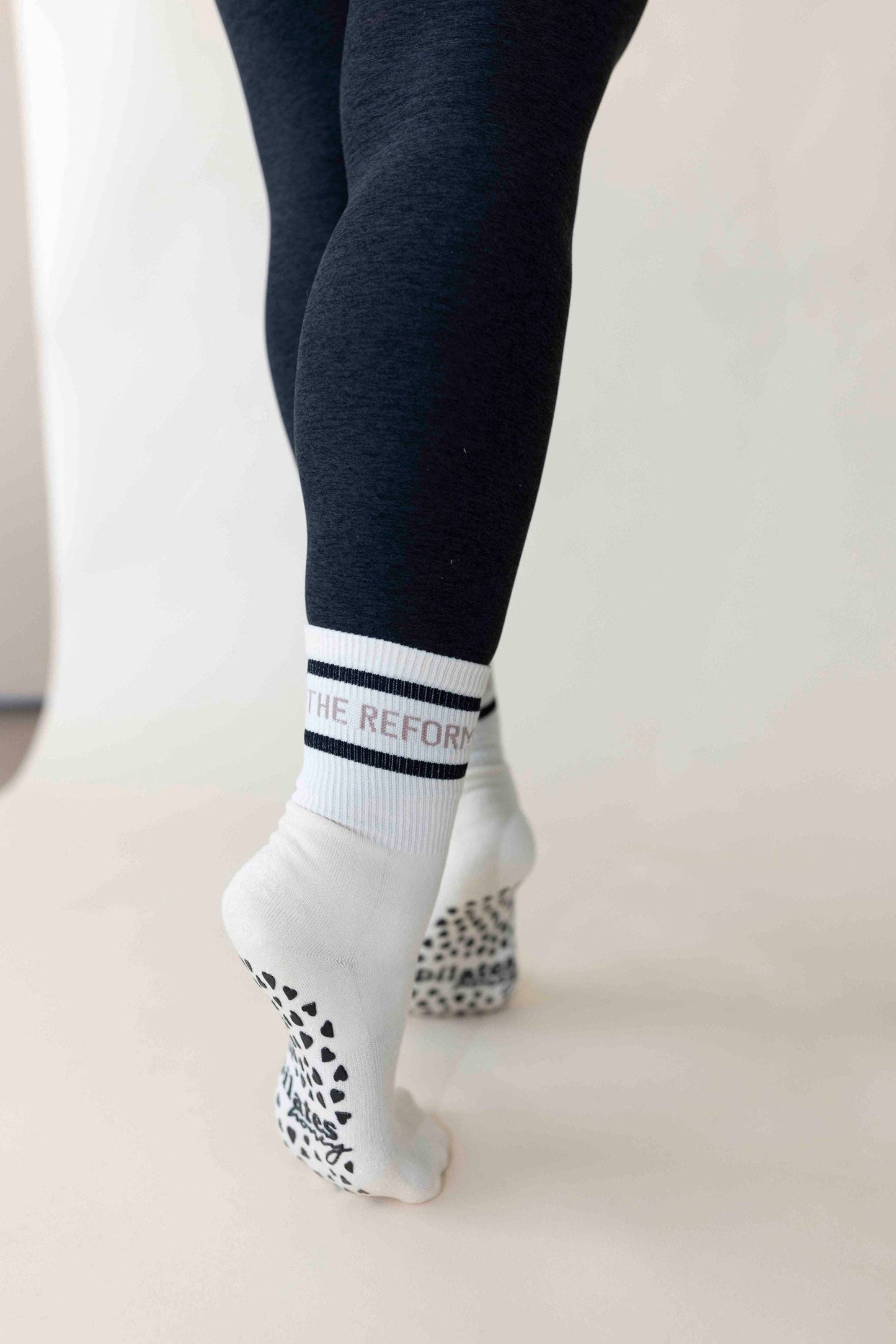 The Reformer Has My Heart Crew Grip Socks