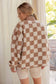 Checkerboard Snap Button Fleece