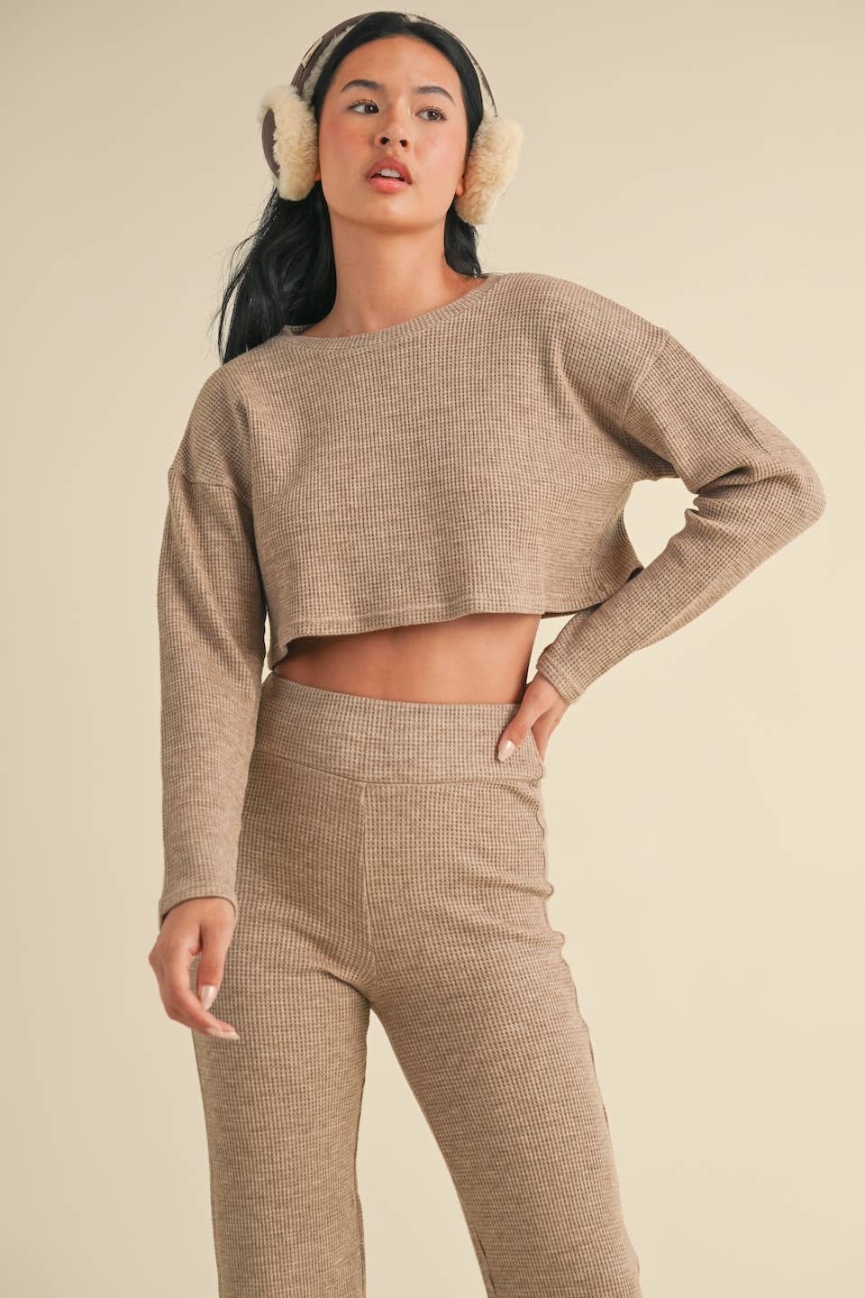 Waffle Knit Lounge Set