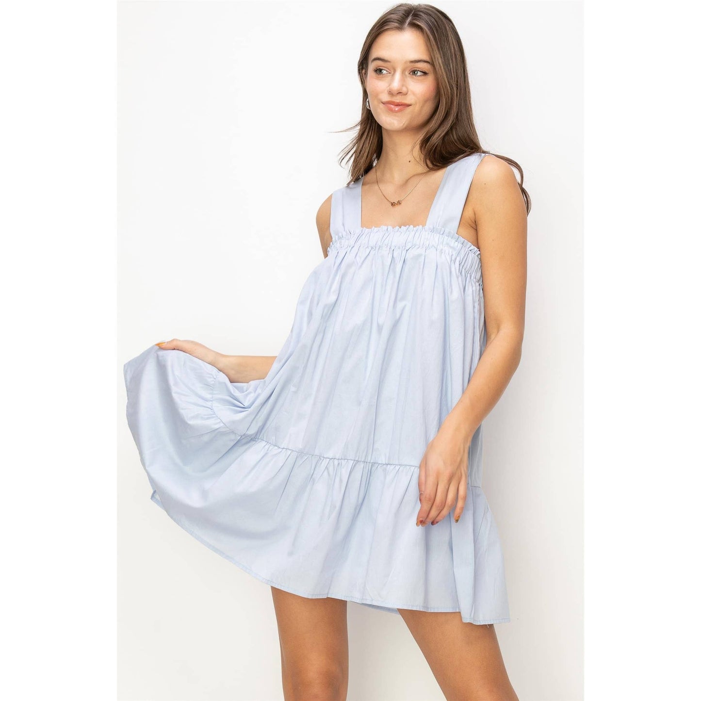 Poplin Babydoll Dress