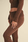 Chocolate Foldover Flare Sweater Pants