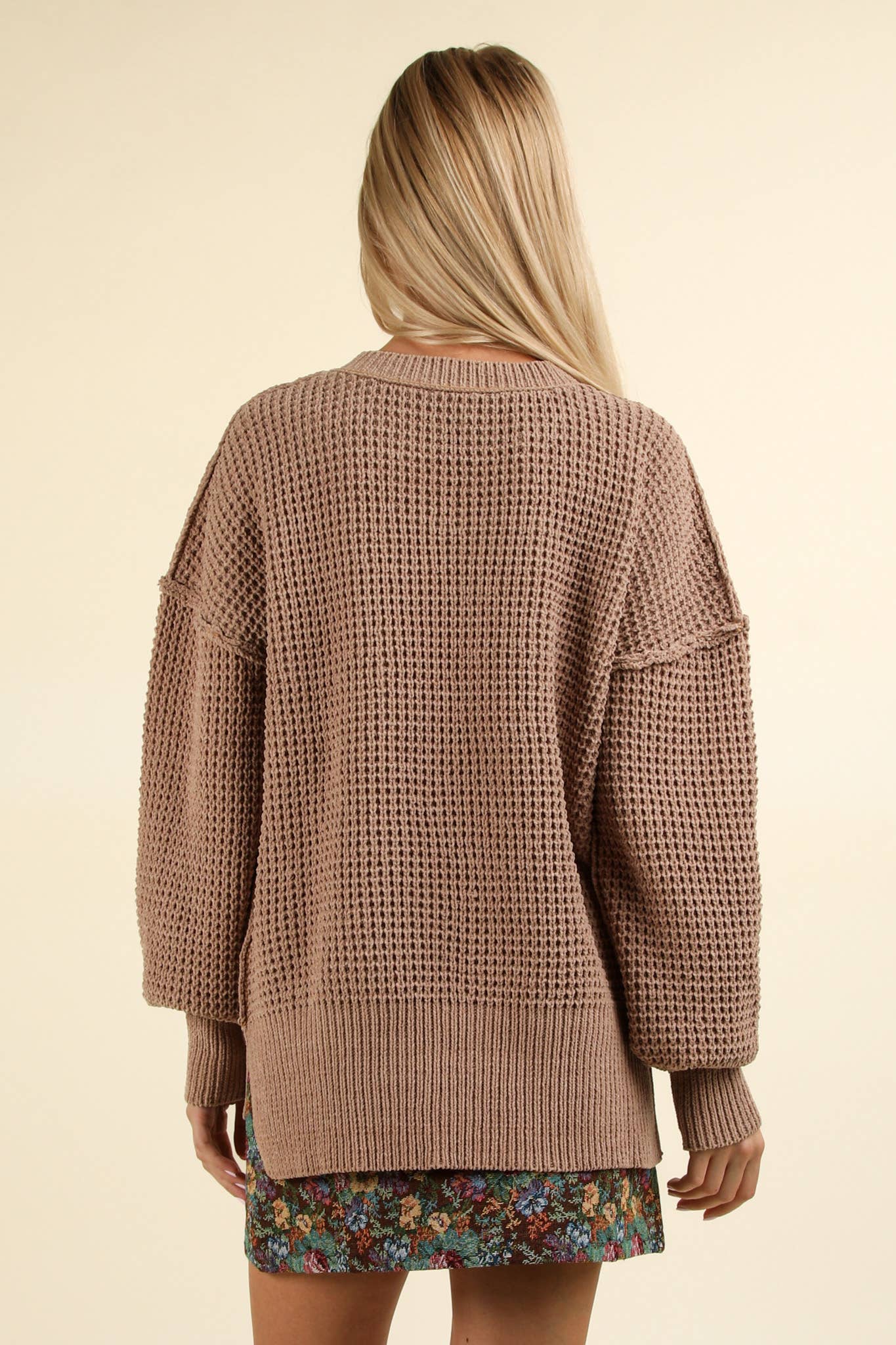 Taupe Oversized Knit Sweater