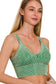 V-Neck Bra Tank - Green