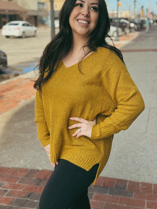 Mustard Spring Sweater