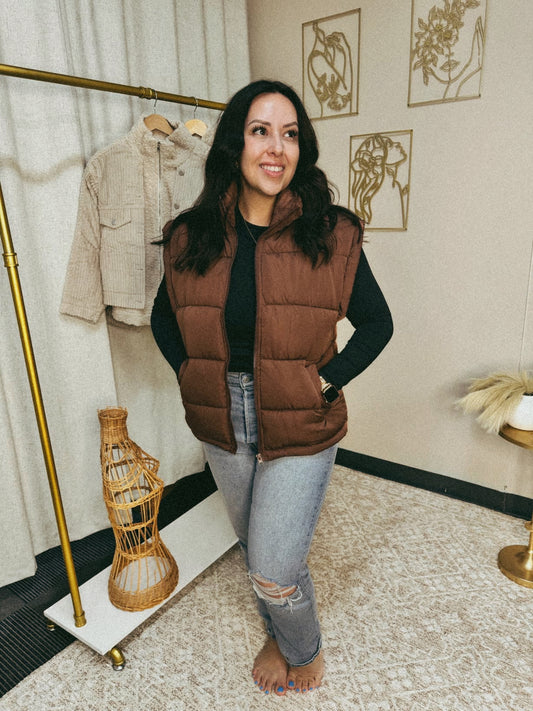 Chocolate Puffer Vest