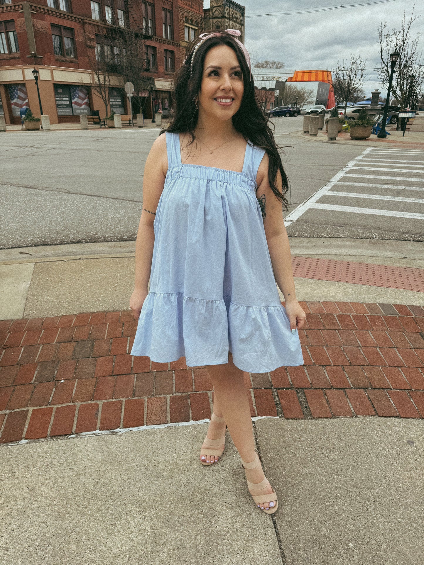 Poplin Babydoll Dress