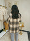 Plaid Notched Collar Blazer