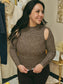 Mocha Cut-Out Sweater