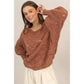 Pointelle Chunky Knit Sweater