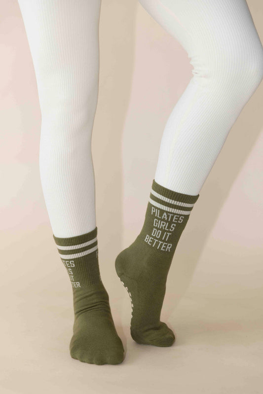 Pilates Girls Do It Better Grip Socks