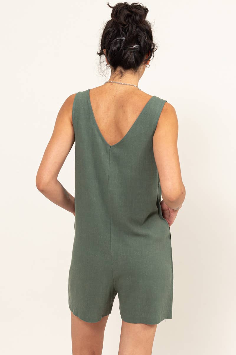 Linen Tank Romper