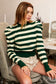 Gigot Sleeve Striped Sweater