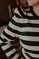 Gigot Sleeve Striped Sweater